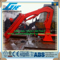 short delivery small tons pedestal jib hydraulic marine ship deck crane